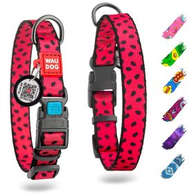 Nylon Dog Collar 14-23 in Neck x 1 in Wide Adjustable Dog Collar for Large Small & Medium Dogs Breakaway Puppy Collars Boy & Girl Dog Collars with Dur