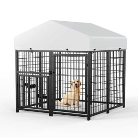 Large Dog Kennel Outdoor Pet Pens Dogs Run Enclosure Animal4'L x 4'W x 4.25'H