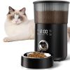 Automatic Cat Feeders for Indoor Cats with Timer. 4L Capacity Black Automatic Cat Feeder with Timer