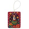 Basenji Holiday Christmas Porcelain Ornament Christmas Tree Hanging Decorations for Home Christmas Holiday, Rectangle, Gift, Multicolor