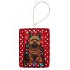 Cairn Terrier Holiday Christmas Porcelain Ornament Christmas Tree Hanging Decorations for Home Christmas Holiday, Rectangle, Gift, Multicolor