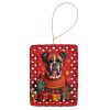 Fawn Boxer Holiday Christmas Porcelain Ornament Christmas Tree Hanging Decorations for Home Christmas Holiday, Rectangle, Gift, Multicolor