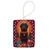 Black Briard Holiday Christmas Porcelain Ornament Christmas Tree Hanging Decorations for Home Christmas Holiday, Rectangle, Gift, Multicolor