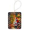 Maltese and Santa Claus Porcelain Ornament Christmas Tree Hanging Decorations for Home Christmas Holiday, Rectangle, Gift, Multicolor