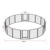 16 Panels Heavy Duty Metal Playpen with door,31.7"H Dog Fence Pet Exercise Pen for Outdoor