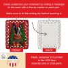 Boston Terrier Holiday Christmas Porcelain Ornament Christmas Tree Hanging Decorations for Home Christmas Holiday, Rectangle, Gift, Multicolor