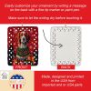 Brittany Spaniel Holiday Christmas Porcelain Ornament Christmas Tree Hanging Decorations for Home Christmas Holiday, Rectangle, Gift, Multicolor