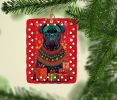 Cane Corso Holiday Christmas Porcelain Ornament Christmas Tree Hanging Decorations for Home Christmas Holiday, Rectangle, Gift, Multicolor