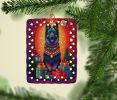 Belgian Sheepdog Holiday Christmas Porcelain Ornament Christmas Tree Hanging Decorations for Home Christmas Holiday, Rectangle, Gift, Multicolor