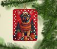 Bouvier des Flandres Holiday Christmas Porcelain Ornament Christmas Tree Hanging Decorations for Home Christmas Holiday, Rectangle, Gift, Multicolor