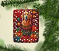 Golden Retriever Holiday Christmas Porcelain Ornament Christmas Tree Hanging Decorations for Home Christmas Holiday, Rectangle, Gift, Multicolor
