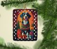 Appenzeller Sennenhund Holiday Christmas Porcelain Ornament Christmas Tree Hanging Decorations for Home Christmas Holiday, Rectangle, Gift, Multicolor
