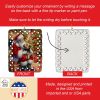 Norfolk Terrier and Santa Claus Porcelain Ornament Christmas Tree Hanging Decorations for Home Christmas Holiday, Rectangle, Gift, Multicolor