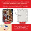 Tibetan Spaniel and Santa Claus Porcelain Ornament Christmas Tree Hanging Decorations for Home Christmas Holiday, Rectangle, Gift, Multicolor