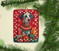 Dalmatian Holiday Christmas Porcelain Ornament Christmas Tree Hanging Decorations for Home Christmas Holiday, Rectangle, Gift, Multicolor