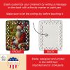 Shih Tzu and Santa Claus Porcelain Ornament Christmas Tree Hanging Decorations for Home Christmas Holiday, Rectangle, Gift, Multicolor