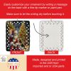Beagle and Santa Claus Porcelain Ornament Christmas Tree Hanging Decorations for Home Christmas Holiday, Rectangle, Gift, Multicolor