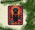 Black Briard Holiday Christmas Porcelain Ornament Christmas Tree Hanging Decorations for Home Christmas Holiday, Rectangle, Gift, Multicolor