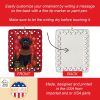 Black Russian Terrier Holiday Christmas Porcelain Ornament Christmas Tree Hanging Decorations for Home Christmas Holiday, Rectangle, Gift, Multicolor