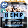 Calming Chews for Dogs with Hemp Oil Aid During Thunderstorm Separation Car Rides Hip and Joint Health Tasty Dog Calming Treats 180 Peanut Butter Flav