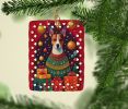 Basenji Holiday Christmas Porcelain Ornament Christmas Tree Hanging Decorations for Home Christmas Holiday, Rectangle, Gift, Multicolor