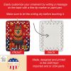 Finnish Spitz Holiday Christmas Porcelain Ornament Christmas Tree Hanging Decorations for Home Christmas Holiday, Rectangle, Gift, Multicolor