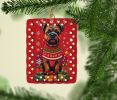 Border Terrier Holiday Christmas Porcelain Ornament Christmas Tree Hanging Decorations for Home Christmas Holiday, Rectangle, Gift, Multicolor