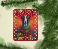 Borzoi Russian Wolfhound Holiday Christmas Porcelain Ornament Christmas Tree Hanging Decorations for Home Christmas Holiday, Rectangle, Gift