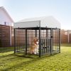 Large Dog Kennel Outdoor Pet Pens Dogs Run Enclosure Animal4'L x 4'W x 4.25'H