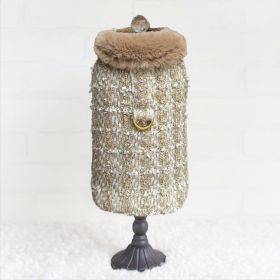 Annabella Dog Coat (Color Option: Gold Ore, size: S)