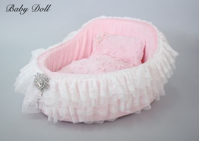 Crib Dog Bed Collection (Color Option: Baby Doll)