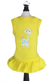 Baby Safari Dog Dress (Color: YELLOW, size: XXS)