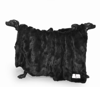Bella Dog Blanket (Color: Black, size: Throw)