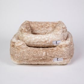 Cashmere Dog Bed Collection (Color Option: Gold Fawn, size: S)