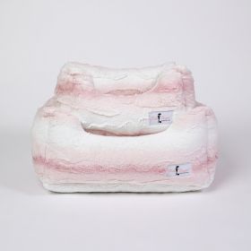 Cashmere Dog Bed Collection (Color Option: Pink Angora, size: S)