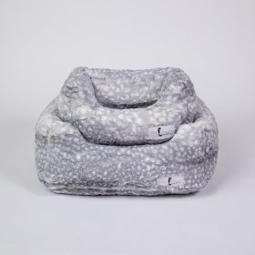 Cashmere Dog Bed Collection (Color Option: Silver Fawn, size: S)