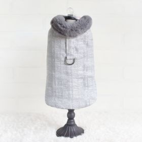 Gia Dog Coat (Color Option: Silver, size: S)