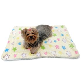 Ultra Plush Colorful Stars Blanket (Color: YELLOW, size: 30" x 20")