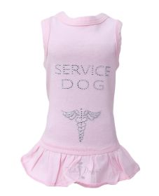 Sparkle Service Dog Dress (Color Option: Pink, size: S)