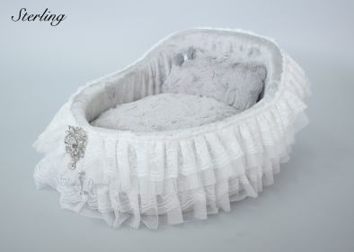 Crib Dog Bed Collection (Color Option: Sterling)