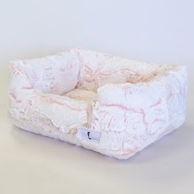 Whisper Dog Bed Collection (Color Option: Peach, size: S)