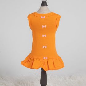 Candy Bow Dog Dress Collection (Color Option: Orange, size: L)