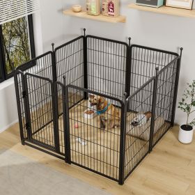 Dog Playpen 8 Panels 40" Height Heavy Duty Dog Fence Puppy Pen for Large Medium Small Dogs Indoor Outdoor Foldable Pet Exercise Pen (Color: as Pic)