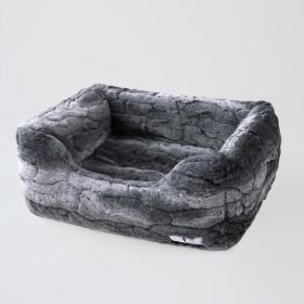 Deluxe Dog Bed Collection (Color Option: Granite, size: S)