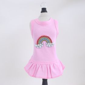 Rainbow Dog Dress (Color Option: Pink, size: XXS)