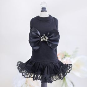 Royal Princess Dog Dress (Color Option: Black, size: XXS)