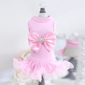 Royal Princess Dog Dress (Color Option: Pink, size: L)